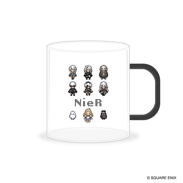 Glass Mug Pixel Art ver. - NieR Series | Authentic Japanese