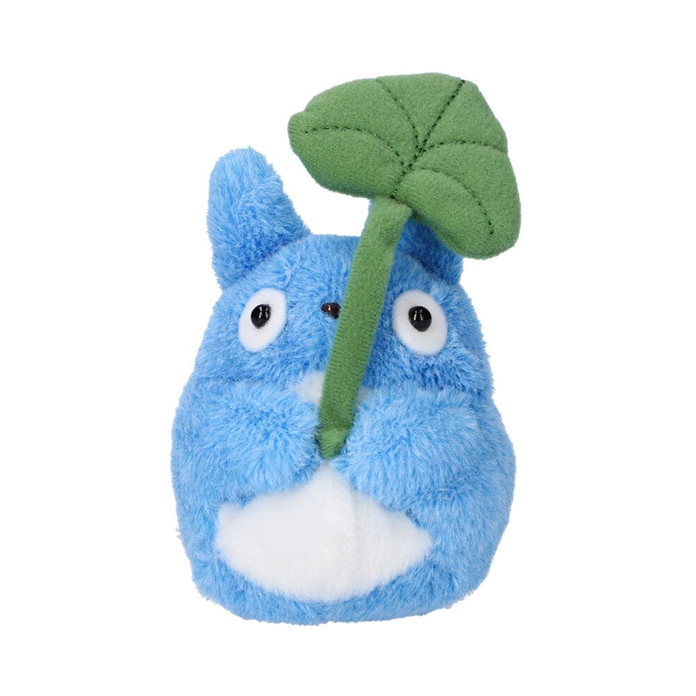 Medium Totoro Holding Leaf Fluffy Beanbag Plush - My Neighbor