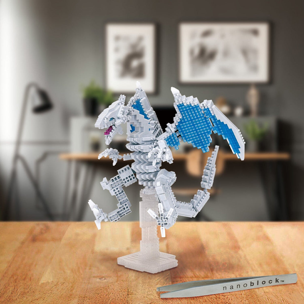 nanoblock NBM-065 Blue-Eyes White Dragon Deluxe Edition - Yu-Gi-Oh