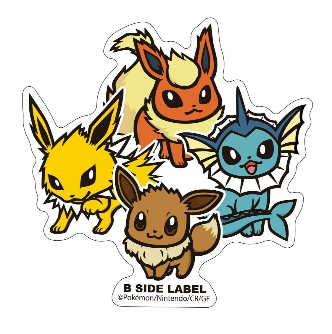Sticker Pikachu Pokémon B-SIDE LABEL