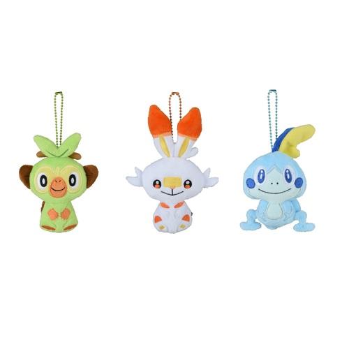  Pokémon 8 Grookey, Sobble, & Scorbunny 3-Pack Plush