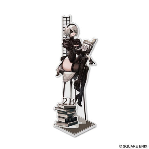 2B and Books Acrylic Stand - NieR: Automata - Authentic Japanese Square Enix Acrylic Stand 
