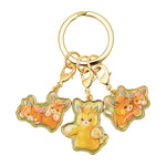 3 Grouped Metal Keychain (Encouter ver.) - PAMO NO MURE - Authentic Japanese Pokémon Center Keychain 