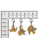 Abra, Kadabra, Alakazam - National Pokédex Metal Charm Keychain #063, #064, #065 - Authentic Japanese Pokémon Center Keychain 