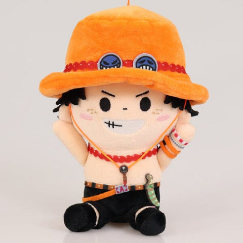 Ace Plush Keychain Banzai! - ONE PIECE - Authentic Japanese TOEI ANIMATION Mascot Plush Keychain 