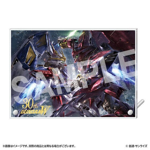 Acrylic Art Panel Gundam W 30th Anniversary - Mobile Suit Gundam W&Endless Waltz - Authentic Japanese Bandai Namco Acrylic Stand 