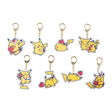 Acrylic Keychain Collection PIKACHU DINER (8Pcs/BOX) - Authentic Japanese Pokémon Center Keychain 