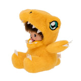 Agumon Plush Digimon x Monchhichi Anniversary Collaboration - Digimon Adventure - Authentic Japanese TOEI ANIMATION Plush 