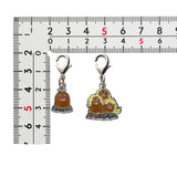 Alolan Diglett, Alolan Dugtrio - National Pokédex Metal Charm Keychain #A050, #A051 - Authentic Japanese Pokémon Center Keychain 
