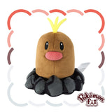 Alolan Diglett Plush Pokémon fit - Authentic Japanese Pokémon Center Plush 