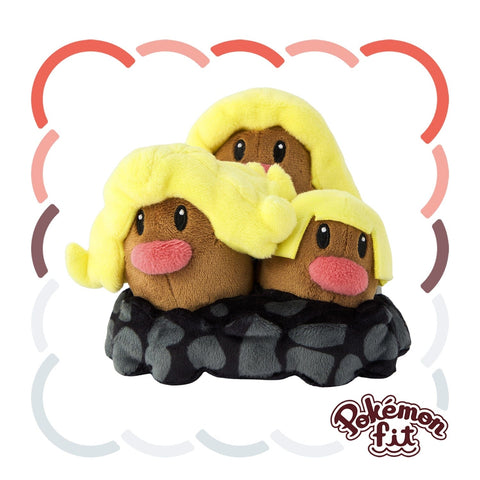 Alolan Dugtrio Plush Pokémon fit - Authentic Japanese Pokémon Center Plush 