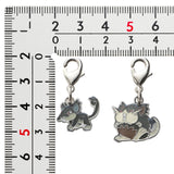 Alolan Rattata, Alolan Raticate - National Pokédex Metal Charm Keychain #A019, #A020 - Authentic Japanese Pokémon Center Keychain 