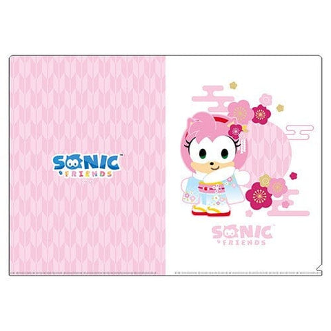 Amy Winter Clothes A4 Clear File Kimono Series - SONIC & FRIENDS - Authentic Japanese SEGA File Folder 