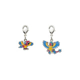 Archen, Archeops - National Pokédex Metal Charm Keychain #566, #567 - Authentic Japanese Pokémon Center Keychain 