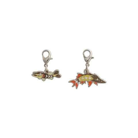 Arrokuda, Barraskewda - National Pokédex Metal Charm Keychain #846, #847 - Authentic Japanese Pokémon Center Keychain 