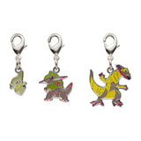 Axew, Fraxure, Haxorus - National Pokédex Metal Charm Keychain #610, #611, #612 - Authentic Japanese Pokémon Center Keychain 