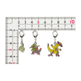 Axew, Fraxure, Haxorus - National Pokédex Metal Charm Keychain #610, #611, #612 - Authentic Japanese Pokémon Center Keychain 