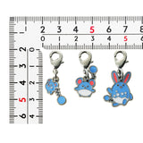 Azurill, Marill, Azumarill - National Pokédex Metal Charm Keychain #298, #183, #184 - Authentic Japanese Pokémon Center Keychain 