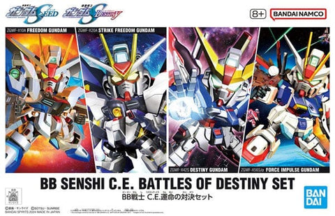 BB Senshi C.E. Battle of Destiny Set - Authentic Japanese Bandai Namco Model kit 