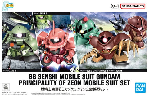 BB Senshi Principality of Zeon MS Set - Mobile Suit Gundam - Authentic Japanese Bandai Namco Model kit 