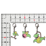 Bellsprout, Weepinbell, Victreebel - National Pokédex Metal Charm Keychain #069, #070, #071 - Authentic Japanese Pokémon Center Keychain 