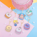 Bepo Orange Macaron Acrylic Keychain - SANJI no OYATSU - Authentic Japanese TOEI ANIMATION Keychain 