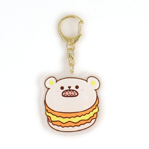 Bepo Orange Macaron Acrylic Keychain - SANJI no OYATSU - Authentic Japanese TOEI ANIMATION Keychain 