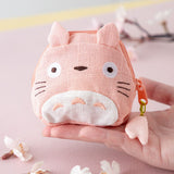 Big Totoro (Pink) Mini Pouch - My Neighbor Totoro - Authentic Japanese Sun Arrow Pouch Bag 