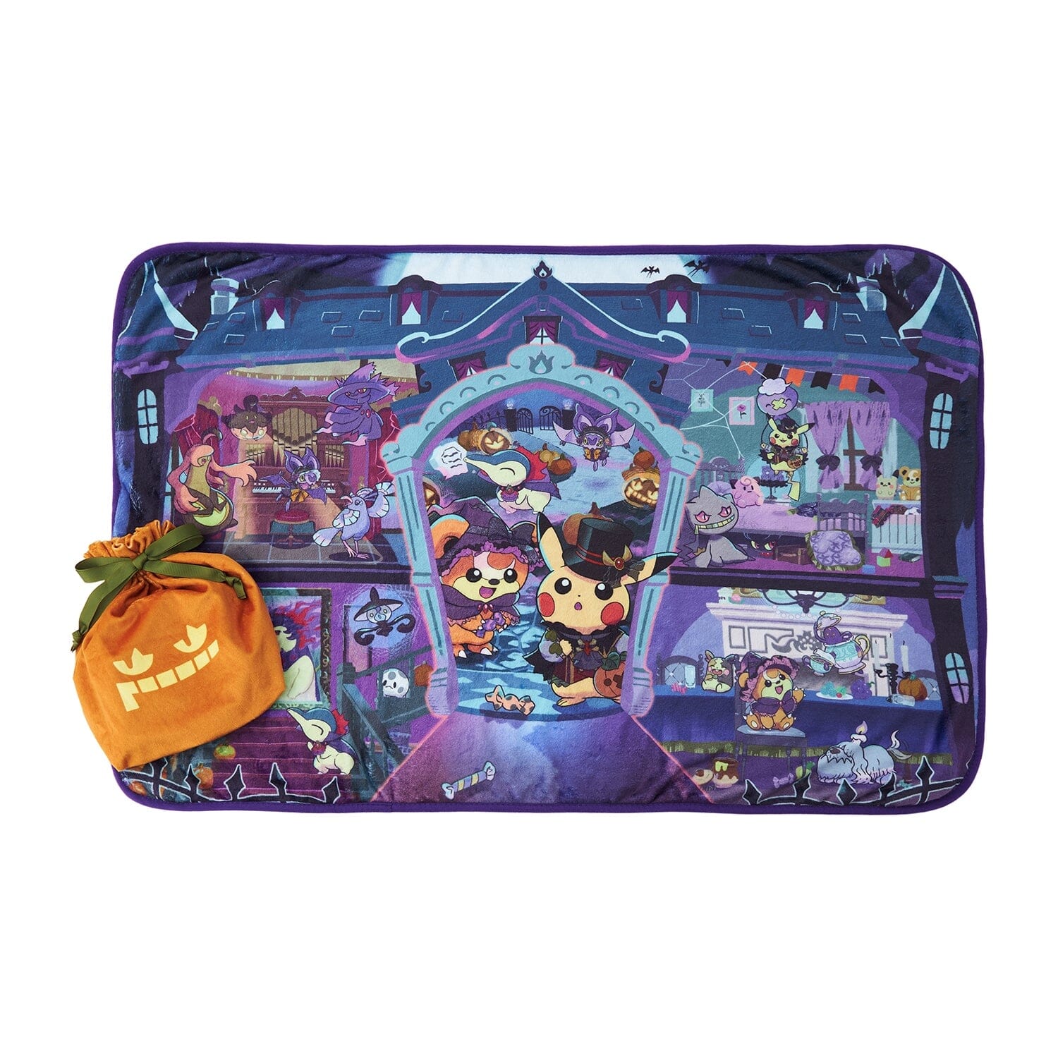Blanket With Pouch Bag Halloween Ghost Chateau | Authentic