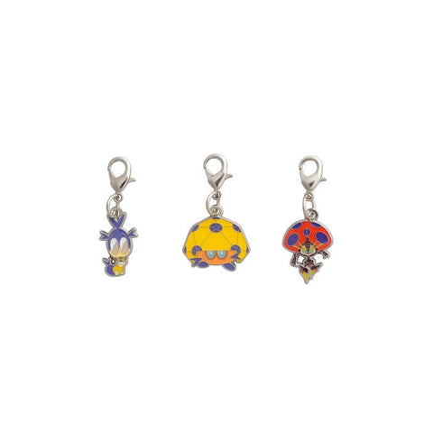 Blipbug, Dottler, Orbeetle - National Pokédex Metal Charm Keychain #824, #825, #826 - Authentic Japanese Pokémon Center Keychain 