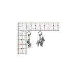 Blitzle, Zebstrika - National Pokédex Metal Charm Keychain #522, #523 - Authentic Japanese Pokémon Center Keychain 