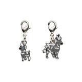 Blitzle, Zebstrika - National Pokédex Metal Charm Keychain #522, #523 - Authentic Japanese Pokémon Center Keychain 