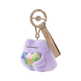 Bold Ditto Mascot Plush With Carabiner Ten Poké Ten Colors - Authentic Japanese Pokémon Center Mascot Plush Keychain 