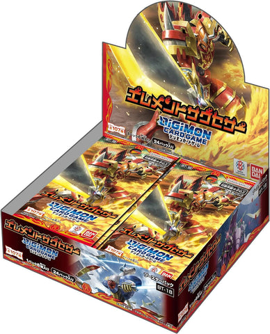 Booster Box Element Successor BT-18 Digimon Card Game - Authentic Japanese Bandai Namco TCG Booster box 