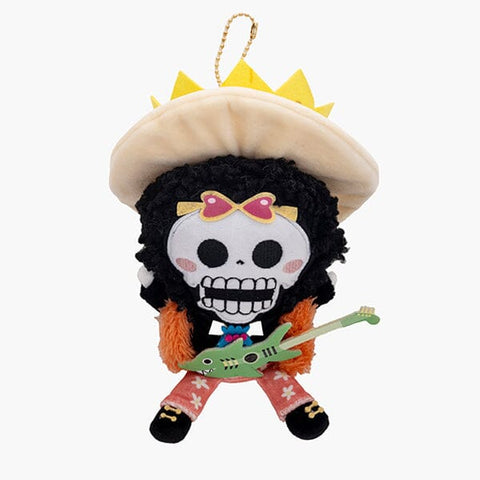 Brook Plush Keychain Banzai! - ONE PIECE - Authentic Japanese TOEI ANIMATION Mascot Plush Keychain 