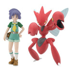 Bugsy & Scizor Pokémon Scale World Figure Johto Region - Authentic Japanese Bandai Namco Figure 