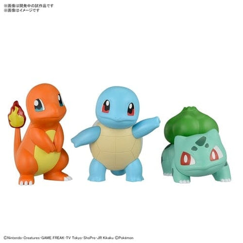 Bulbasaur & Charmander & Squirtle Set Pokémon PLAMO (Plastic Model) Collection Quick!! No.11, 13, 17 - Authentic Japanese Bandai Namco Model kit 