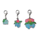 Bulbasaur, Ivysaur, Venusaur - National Pokédex Metal Charm Keychain #001, #002, #003 - Authentic Japanese Pokémon Center Keychain 