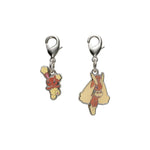 Buneary, Lopunny - National Pokédex Metal Charm Keychain #427, #428 - Authentic Japanese Pokémon Center Keychain 