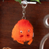 Calcifer Fluffy Mascot Plush Keychain - Howl's Moving Castle - Authentic Japanese Sun Arrow Mascot Plush Keychain 