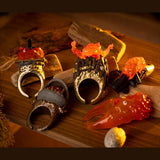 Calcifer KAZARING Figure "Lots of Calcifers" - Howl's Moving Castle (6Pcs/BOX) - Authentic Japanese Benelic Figure 