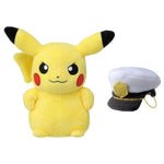 Captain Pikachu Plush - Authentic Japanese Takara Tomy Plush 
