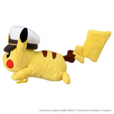 Captain Pikachu Shoulder-Perching Plush - Authentic Japanese Takara Tomy Plush 