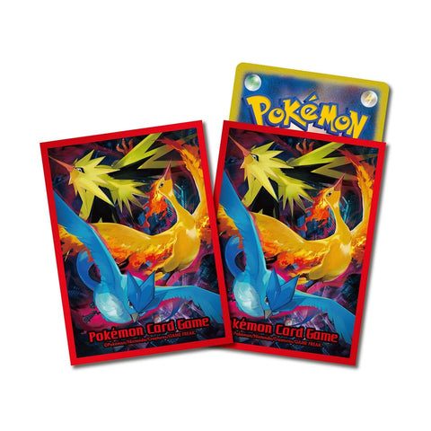 Card Sleeves Articuno & Zapdos & Moltres (Red) - Pokémon Card Game - Authentic Japanese Pokémon Center TCG Sleeves 