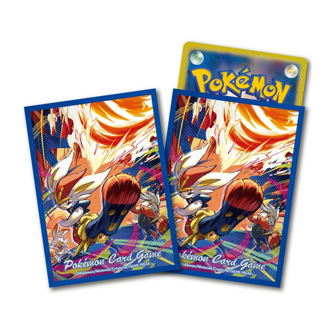 Card Sleeves Cinderace Evolutionary Traces - Pokémon Card Game - Authentic Japanese Pokémon Center TCG Sleeves 
