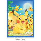 Card Sleeves Pikachu Large Gathering - Pokémon Card Game - Authentic Japanese Pokémon Center TCG Sleeves 