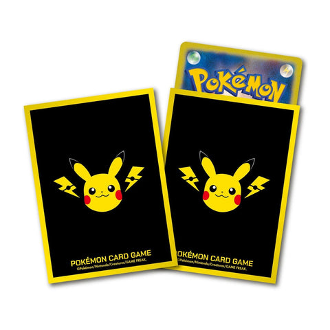 Card Sleeves Pikachu & Lightning - Pokémon Card Game - Authentic Japanese Pokémon Center TCG Sleeves 