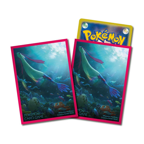 Card Sleeves Premium Gloss Milotic (Pink) - Pokémon Card Game - Authentic Japanese Pokémon Center TCG Sleeves 