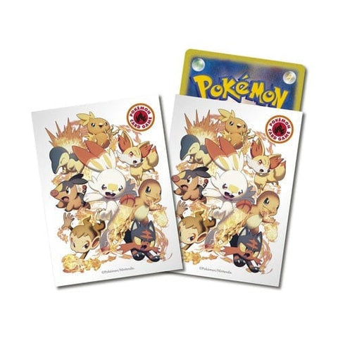 Card Sleeves Starters Fire Pokémon Card Game - Authentic Japanese Pokémon Center TCG Sleeves 