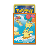 Card Sleeves Surfing Pikachu & Flying Pikachu (Orange) - Pokémon Card Game - Authentic Japanese Pokémon Center TCG Sleeves 